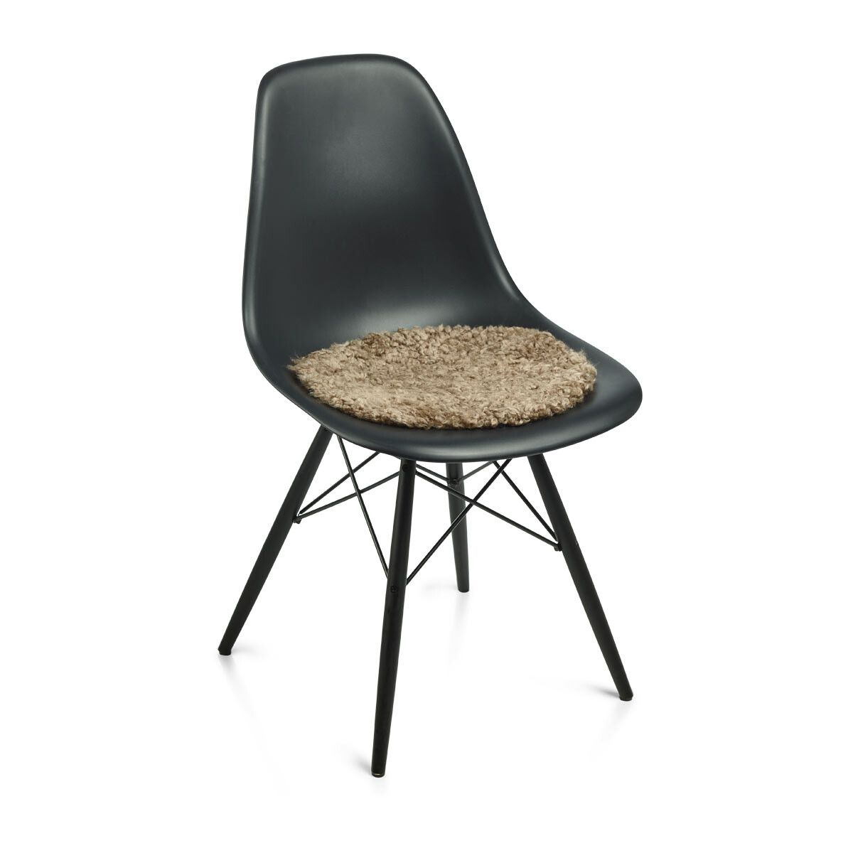 Lammfell Stuhlauflage | Kurzhaar | Neuseeland | D38 cm