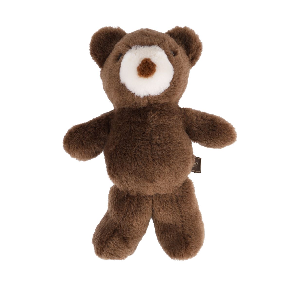 Bär Kuscheltier | Klein | Lammwolle Dunkelbraun