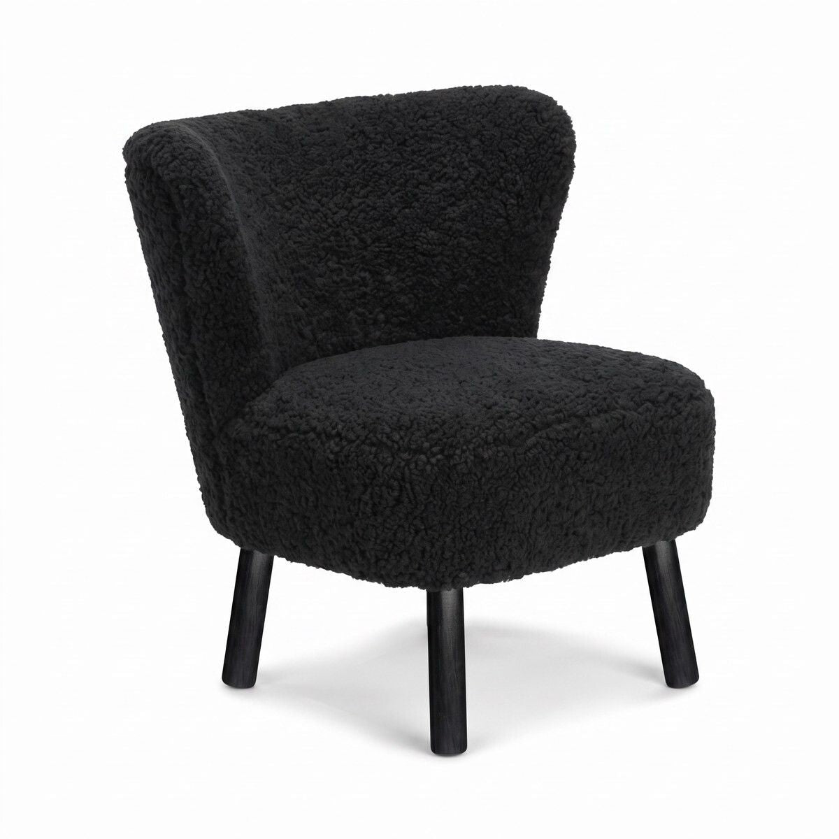 Emily Loungesessel | Kurzhaar | Design Möbel Schwarz