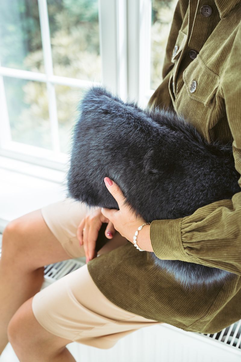 Maxi Elva Clutch | Waschbär Schwarz