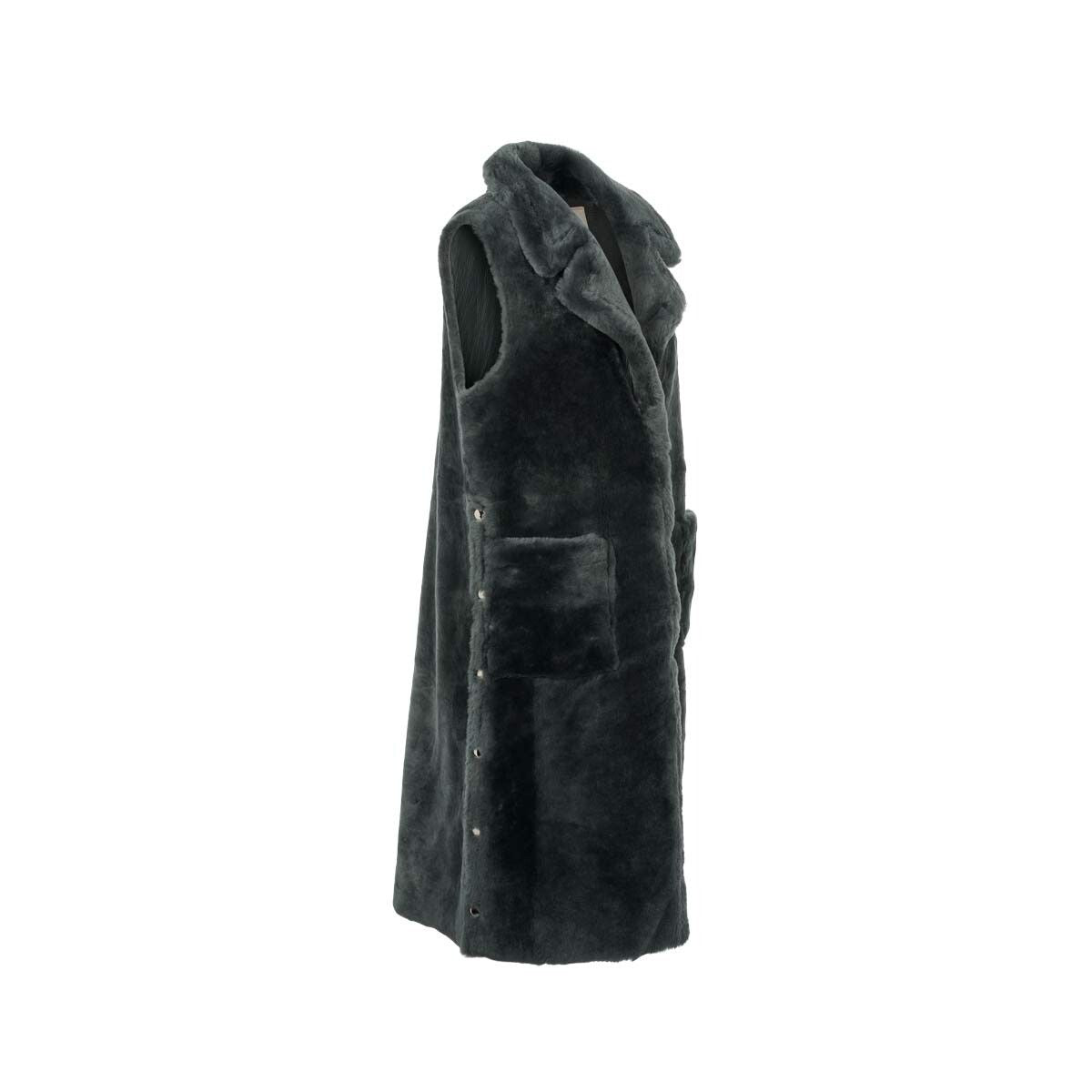 Raelynn Weste | Shearling Blau/Grau