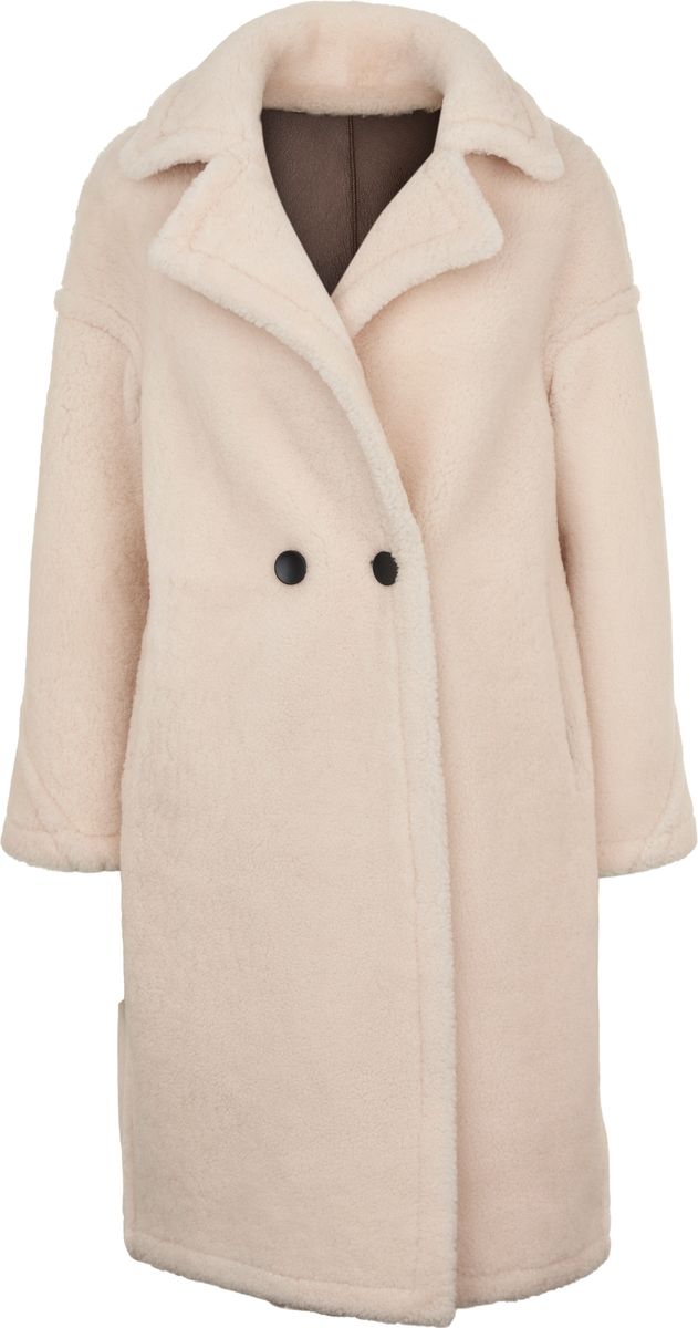 Savannah Mantel | Lammwolle Schoko/Beige