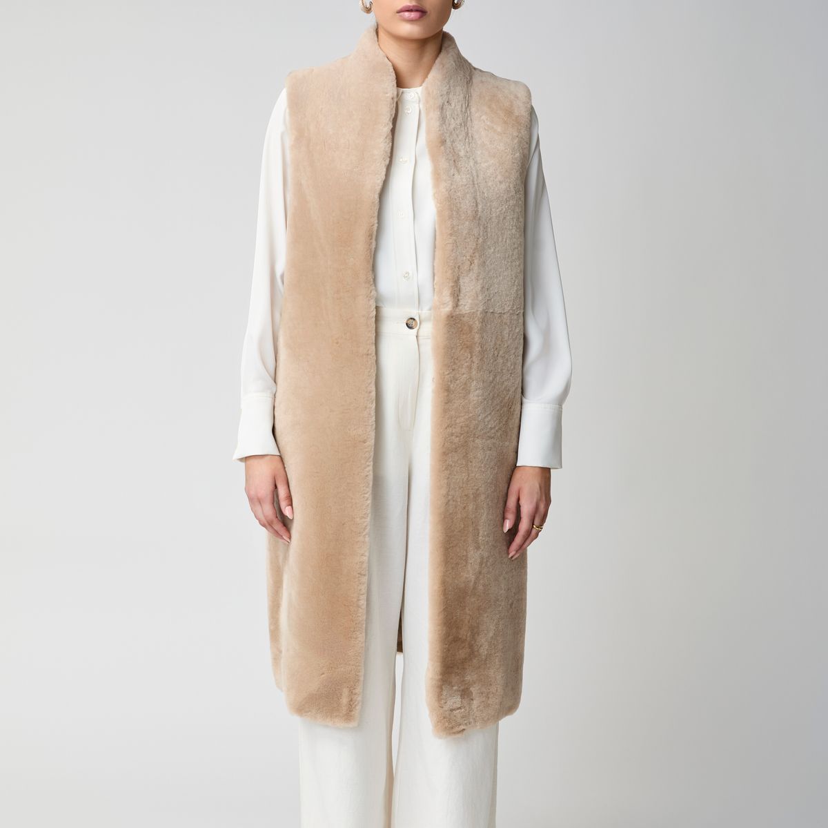 Carmen Weste | Shearling Schwarz