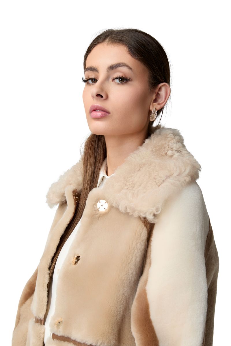 Anika Jacke | Doubleface Beige/Brun