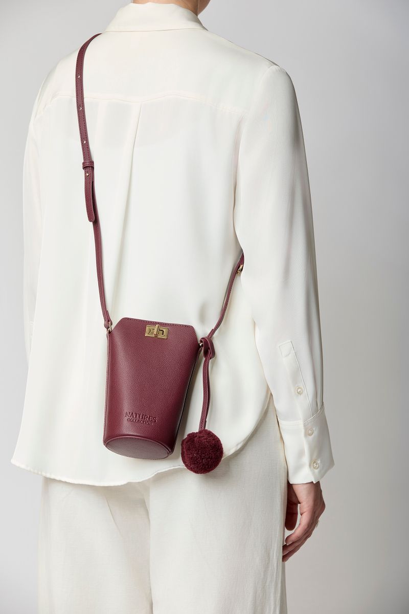 Adina Handytasche | Lammleder Bordeaux