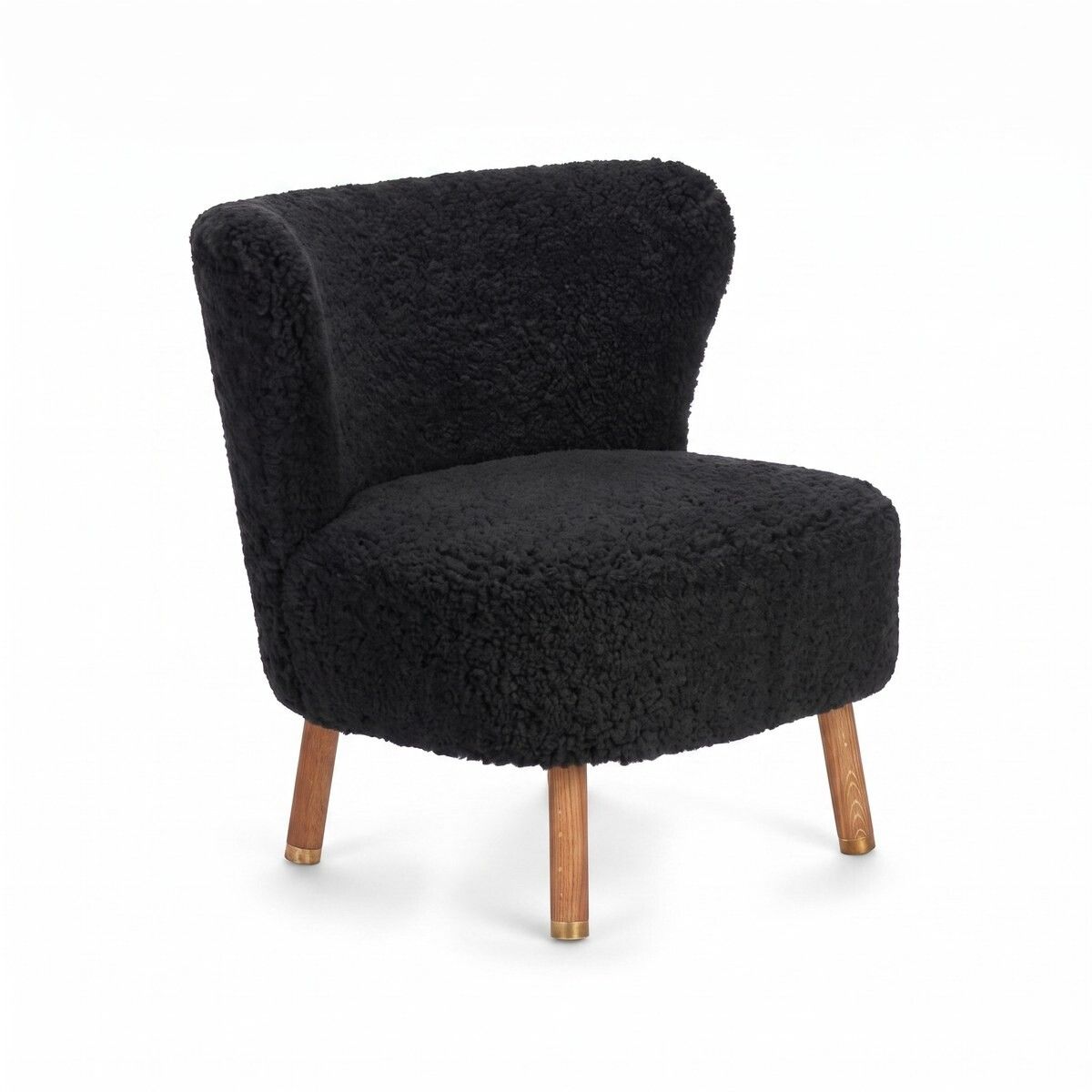 Emil Loungesessel | Kurzhaar | Design Möbel Schwarz