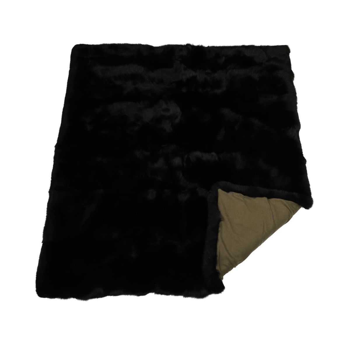 Premium Fuchsdecke | Norwegen | Kaschmirrückseite | Schwarz | 160x200 cm