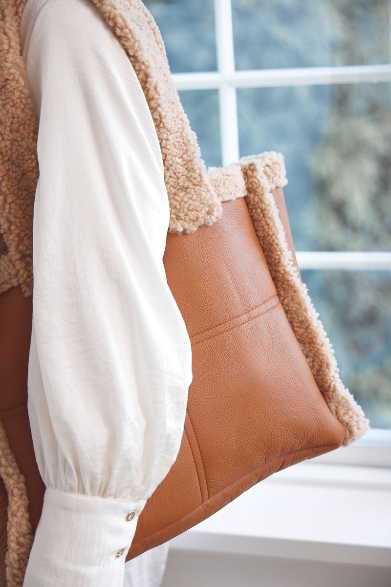 Rosaline Shopper | Doubleface Camel