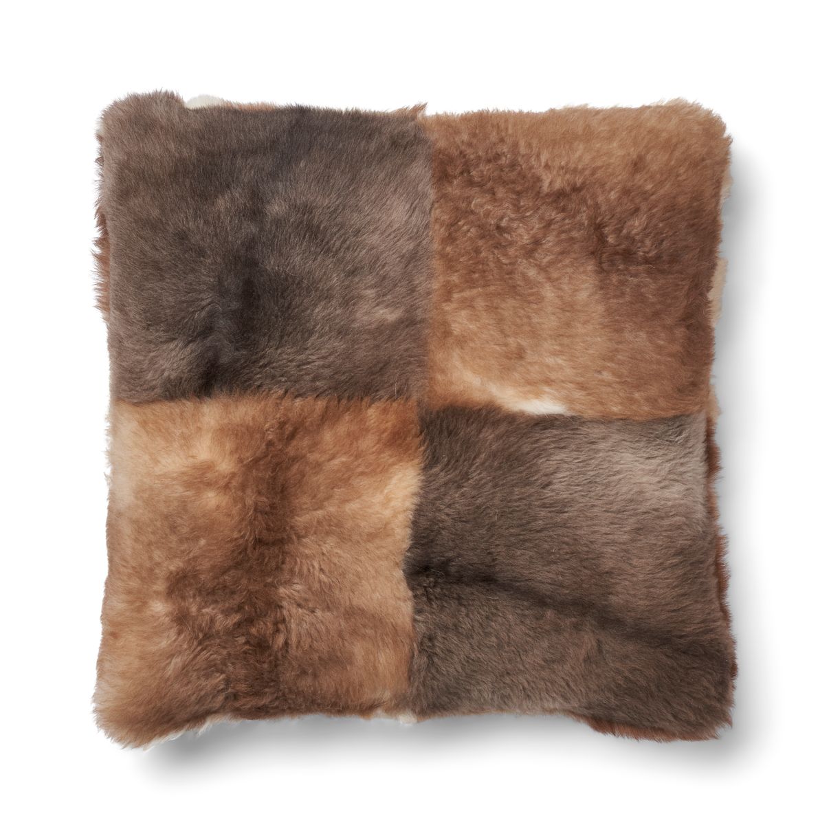 Lammfellkissen | Toskana Lammfell | Italien Braun/Beige Mix