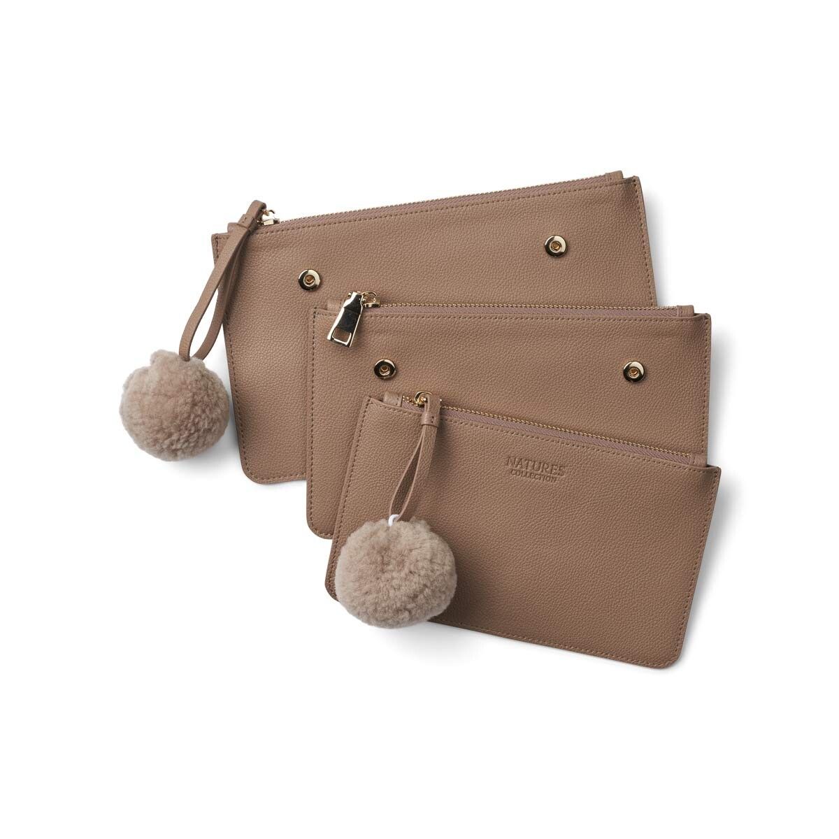 Camilla 3-in-1 Clutch | Lammleder Beige