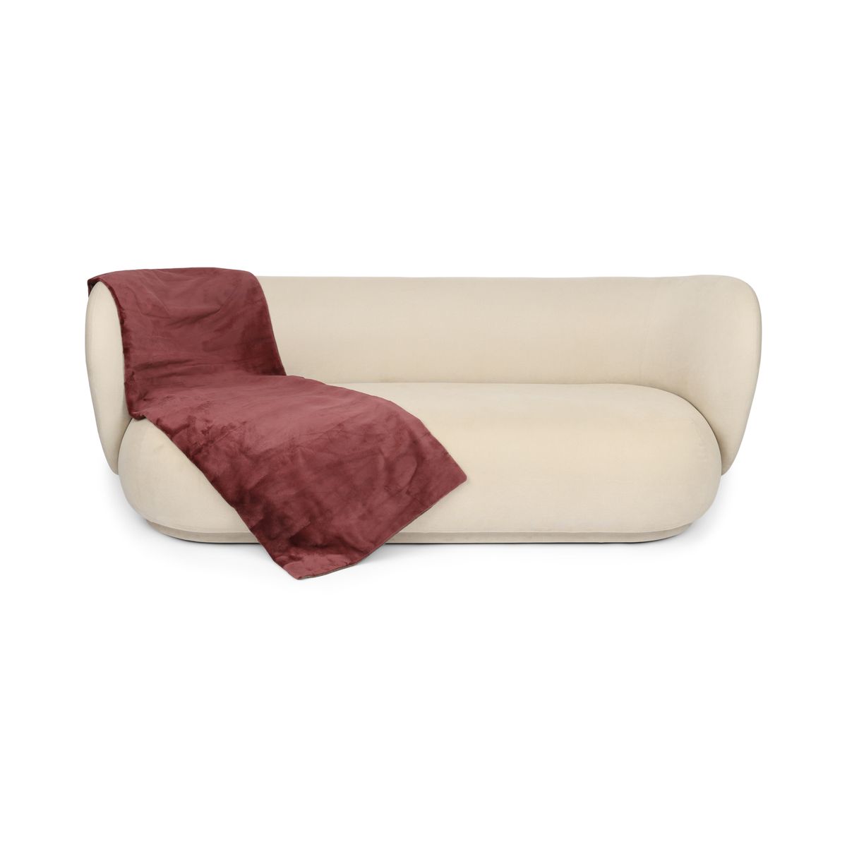 Nerzdecke | Kaschmirrückseite | Altrosa | 62x158 cm