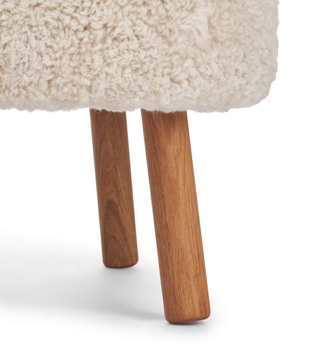 Emil Loungesessel | Kurzhaar | Design Möbel Perlweiß