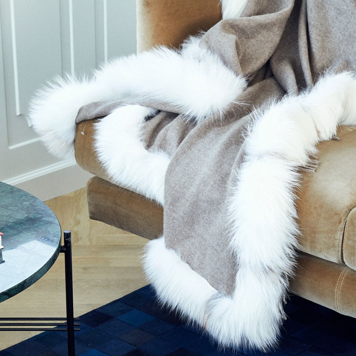 Kaschmirdecke | Fuchs | 130x200 cm Gold Fuchs/Beige