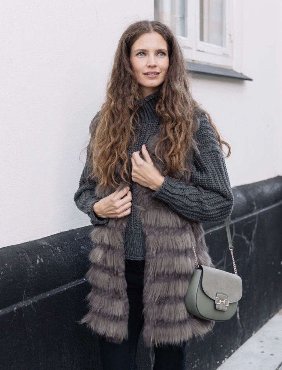 Vigga Weste | Kaninchen, Waschbär Herbstmarmor