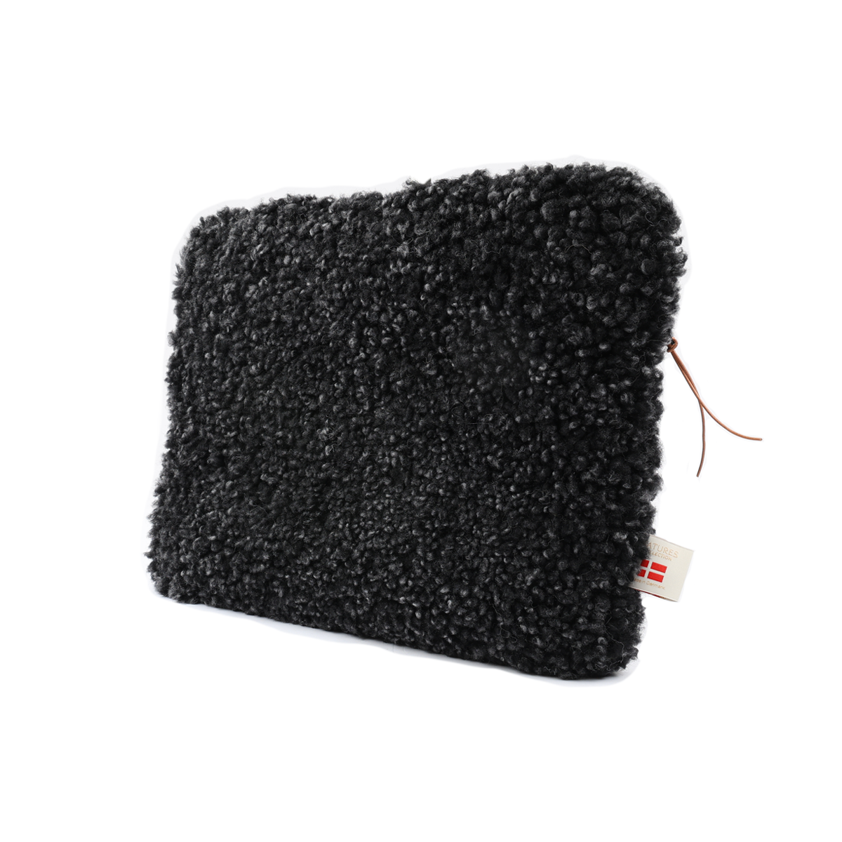 Laptophülle | Curly Lammfell | 36x28 cm Anthrazit