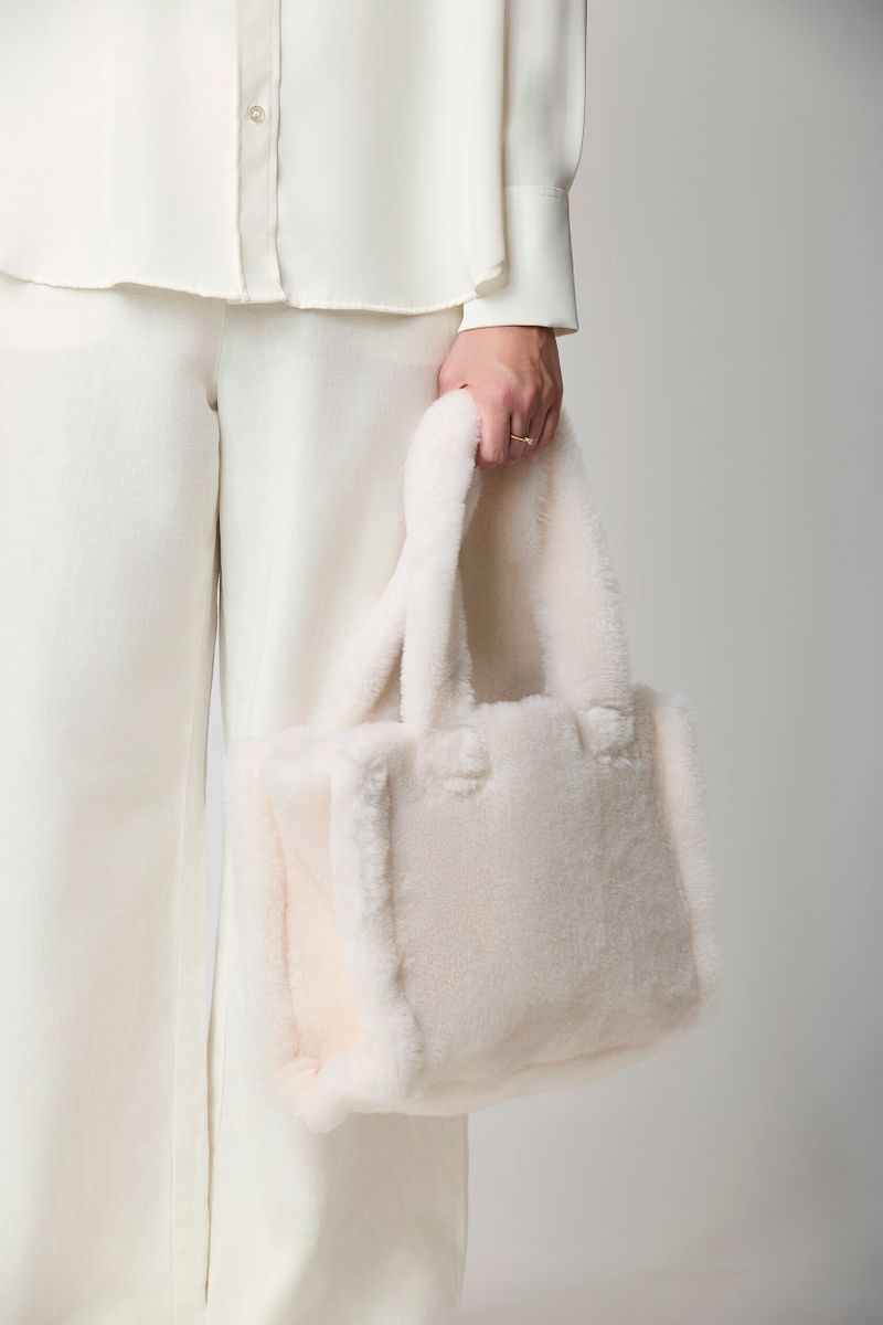 Mini Glory Shopper | Lammwolle Weiß