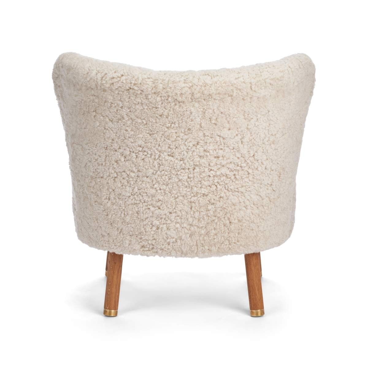 Emil Loungesessel | Kurzhaar | Design Möbel Perlweiß