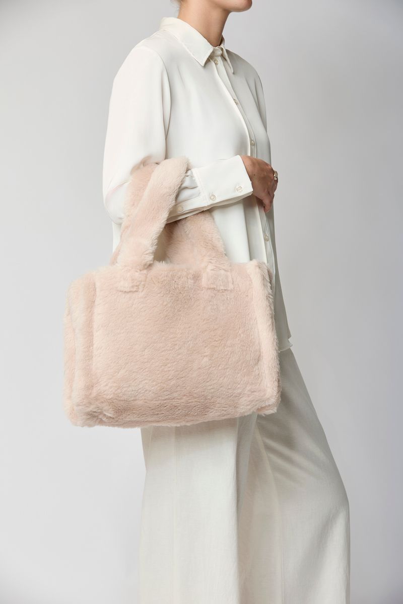 Mini Glory Shopper | Lammwolle Beige