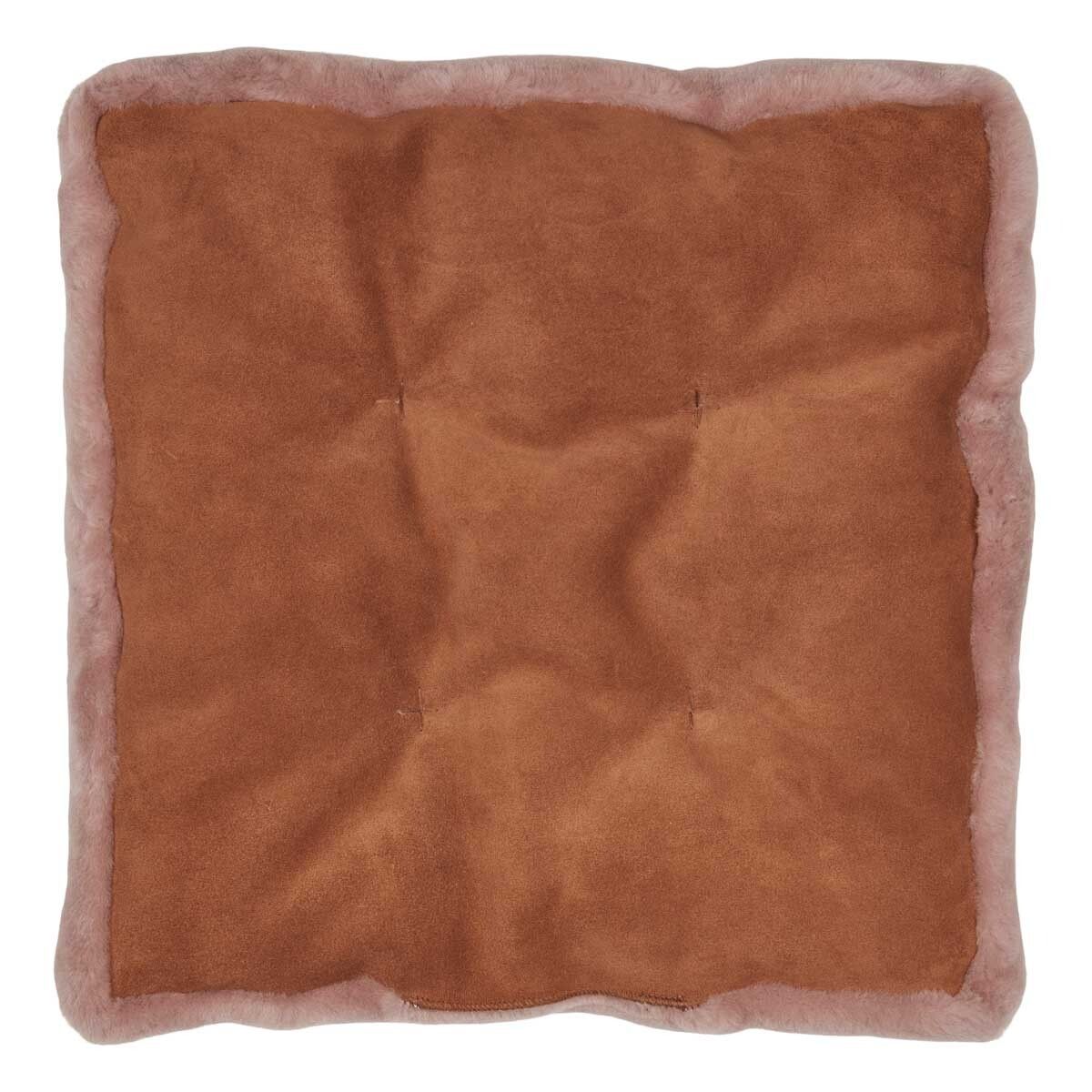 Lammfellkissen | Neuseeland | Mokassin | 45x45 cm Helllila