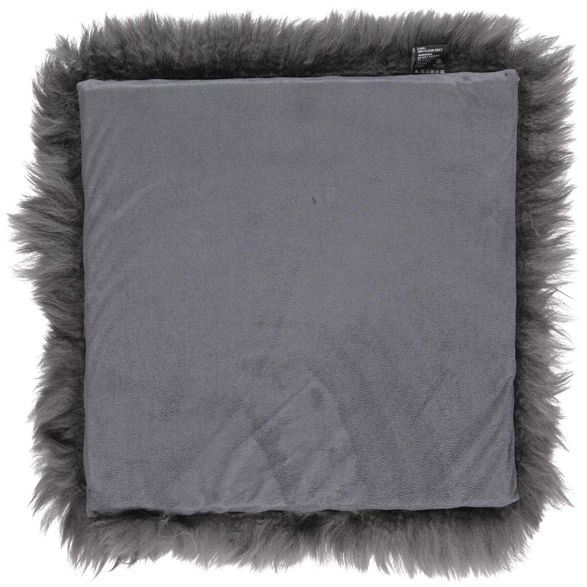 Lammfell Stuhlauflage | Langhaar | Neuseeland | 37x37 cm Stahl