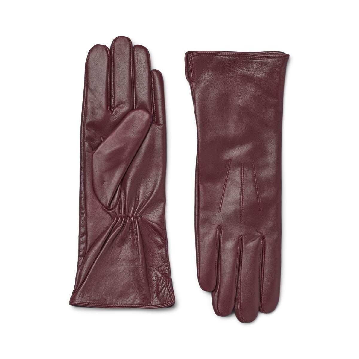 Kennedy Lange Lederhandschuhe Bordeaux