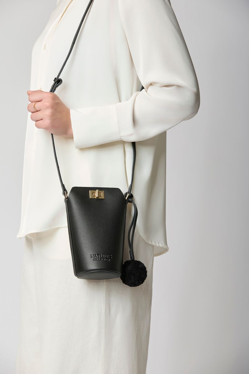 Adina Handytasche | Lammleder Schwarz