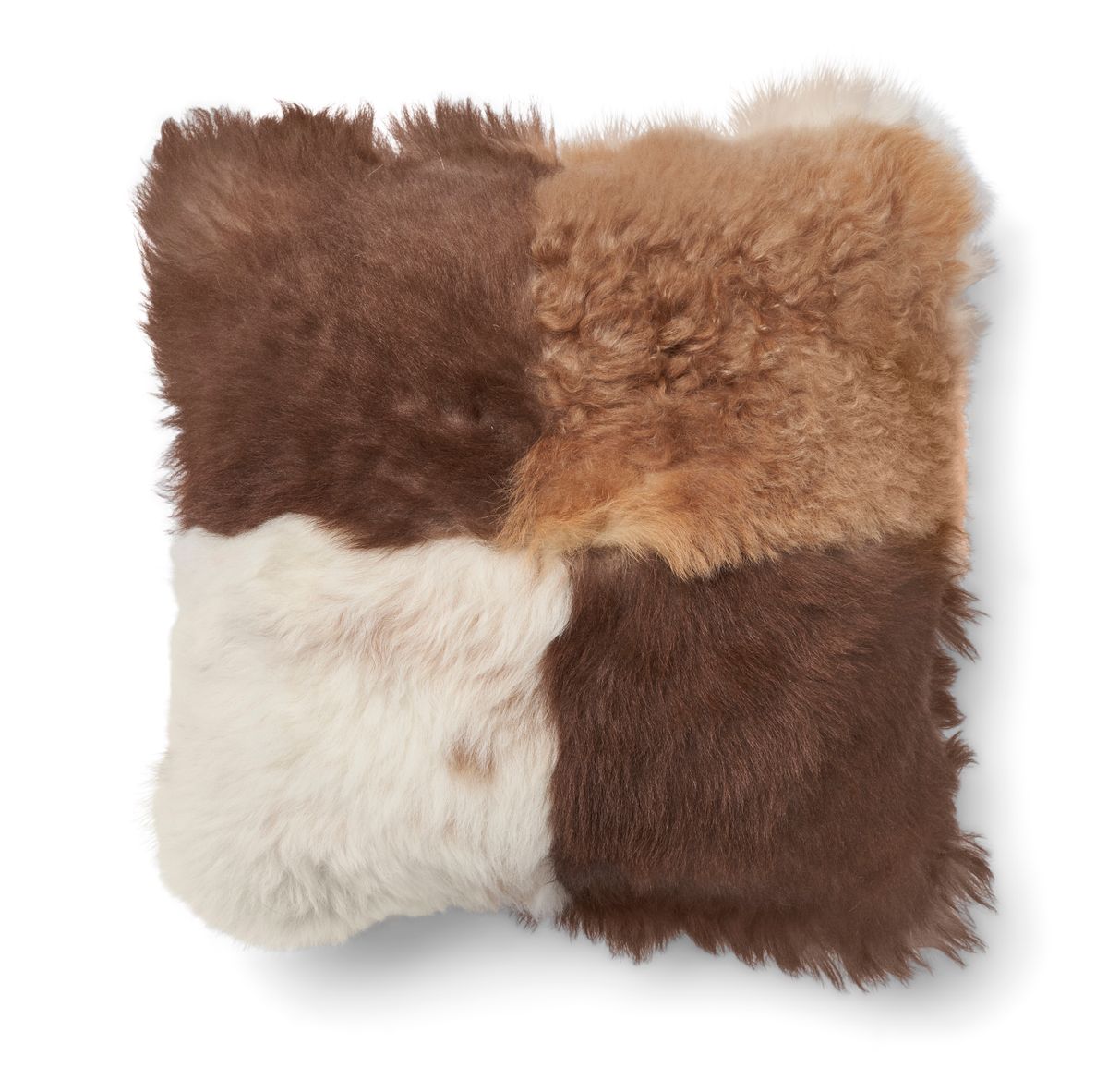 Lammfellkissen | Toskana Lammfell | Italien Braun/Beige Mix