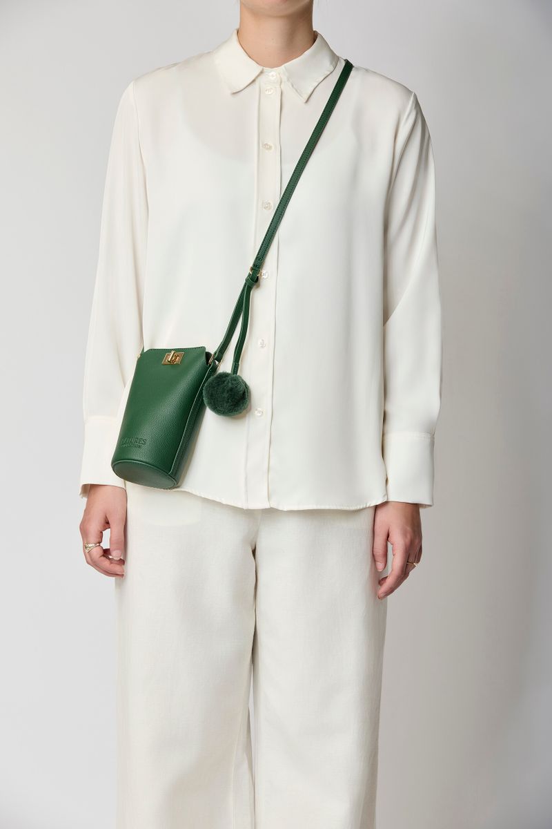 Adina Handytasche | Lammleder Antikgrün