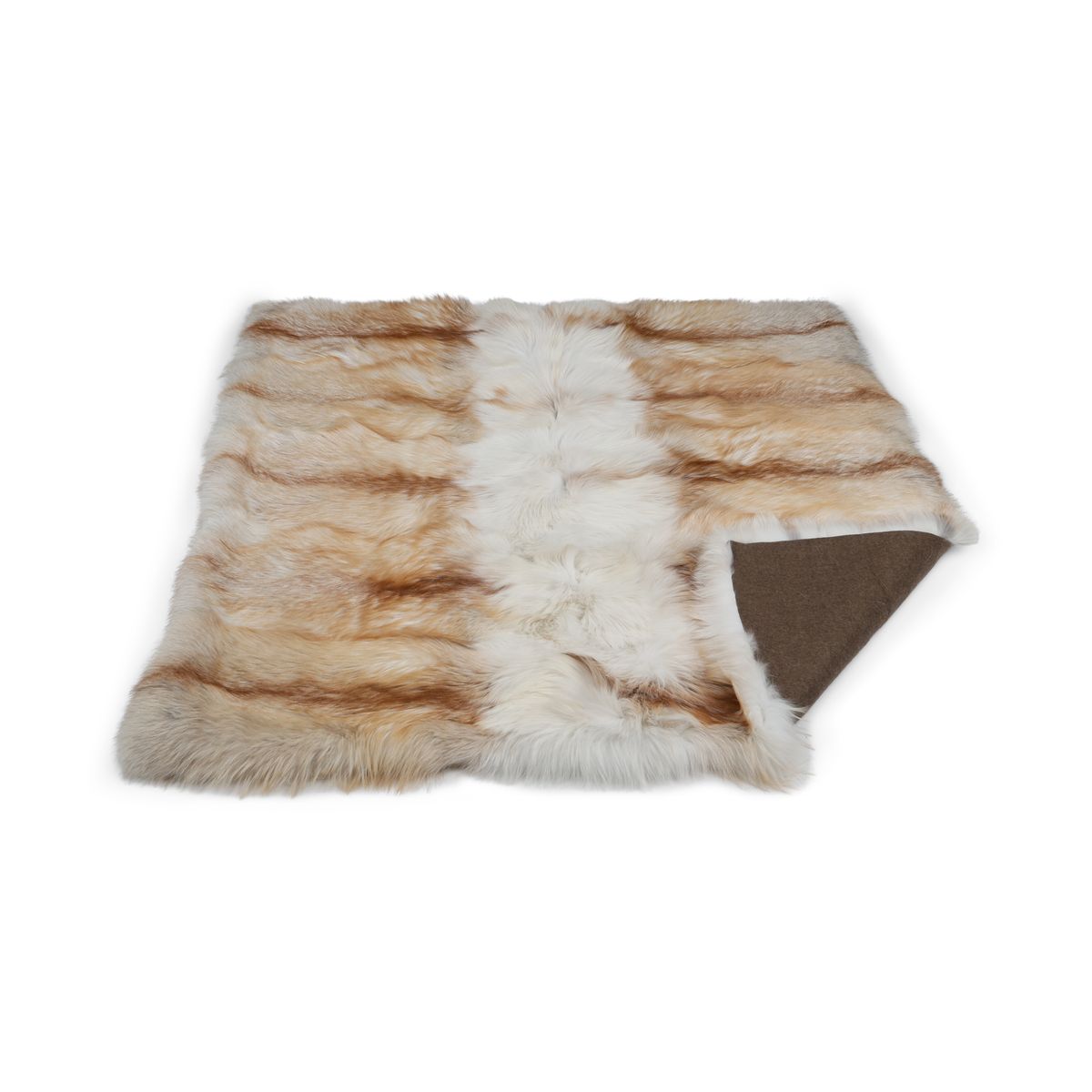 Premium Fuchsdecke | Norwegen | Kaschmirrückseite | Light Gold | 150x150 cm