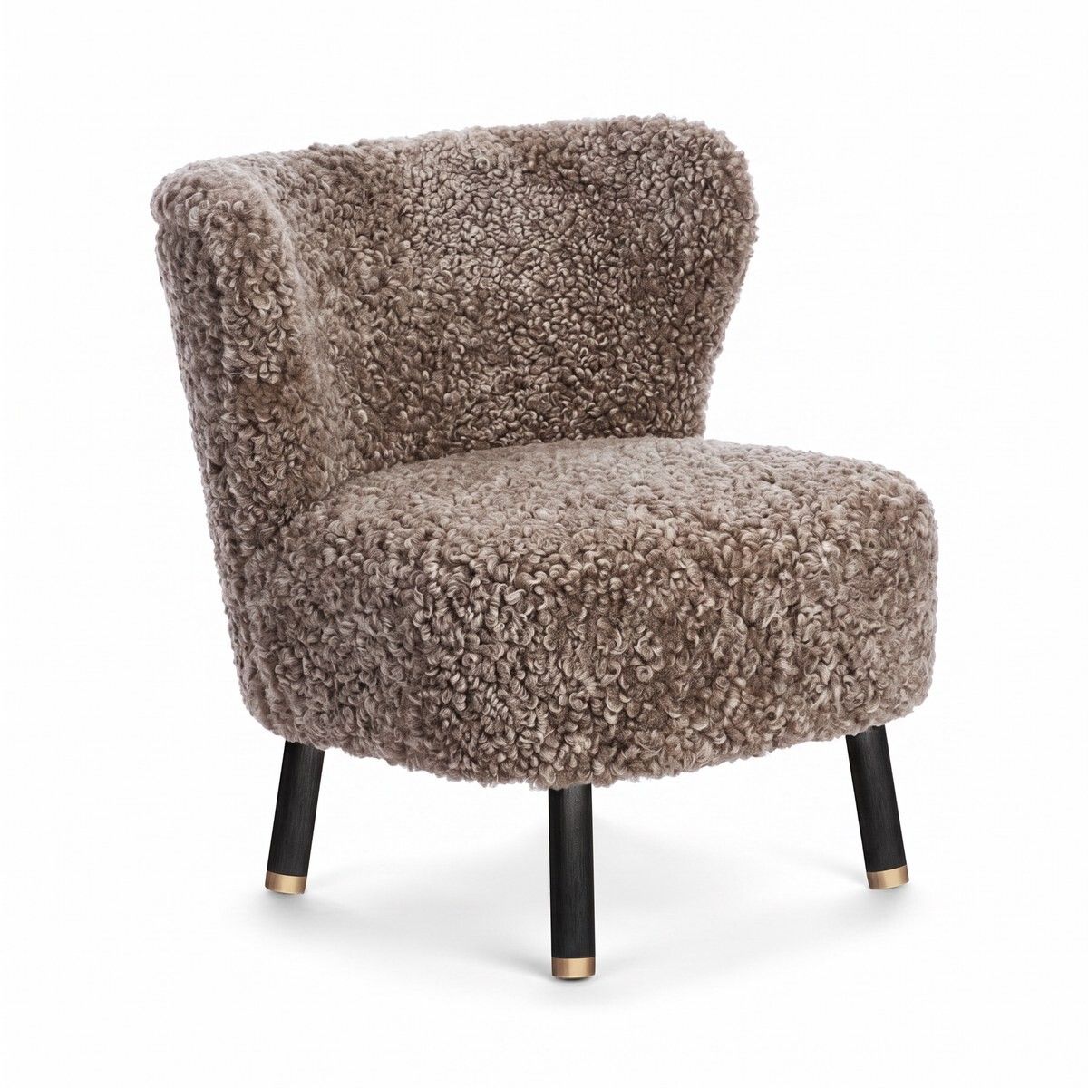 Emil Loungesessel | Kurzhaar | Design Möbel Cappuccino