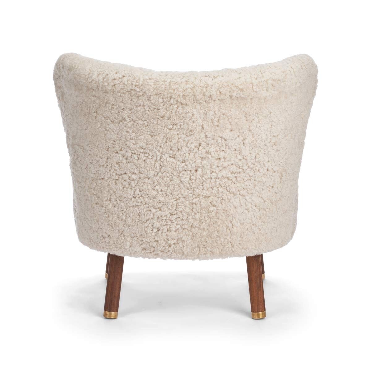Emil Loungesessel | Kurzhaar | Design Möbel Perlweiß