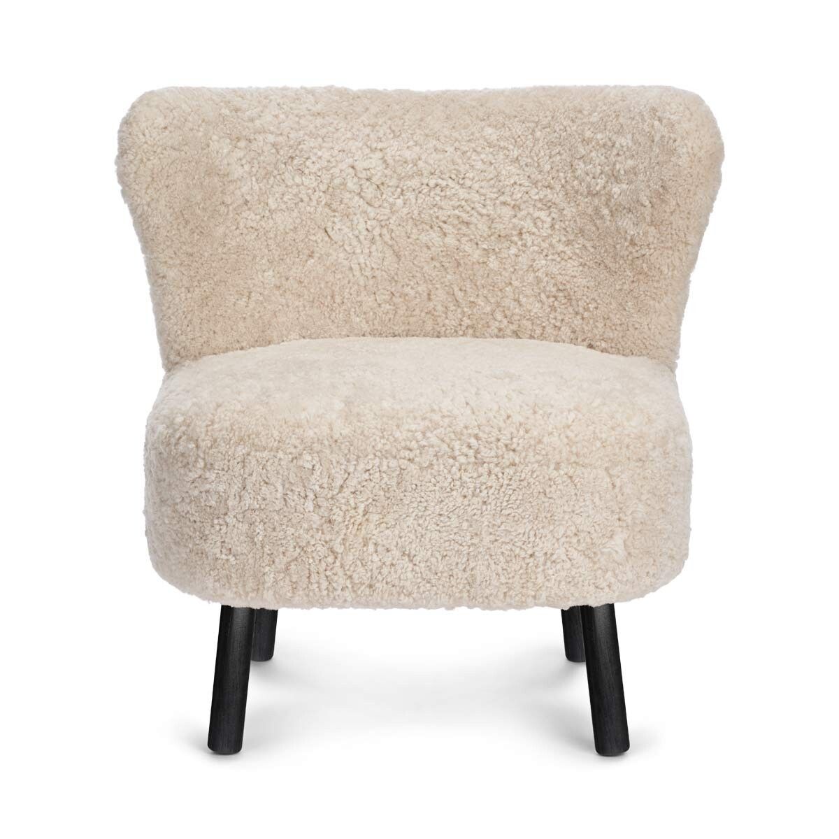 Emil Loungesessel | Kurzhaar | Design Möbel Perlweiß