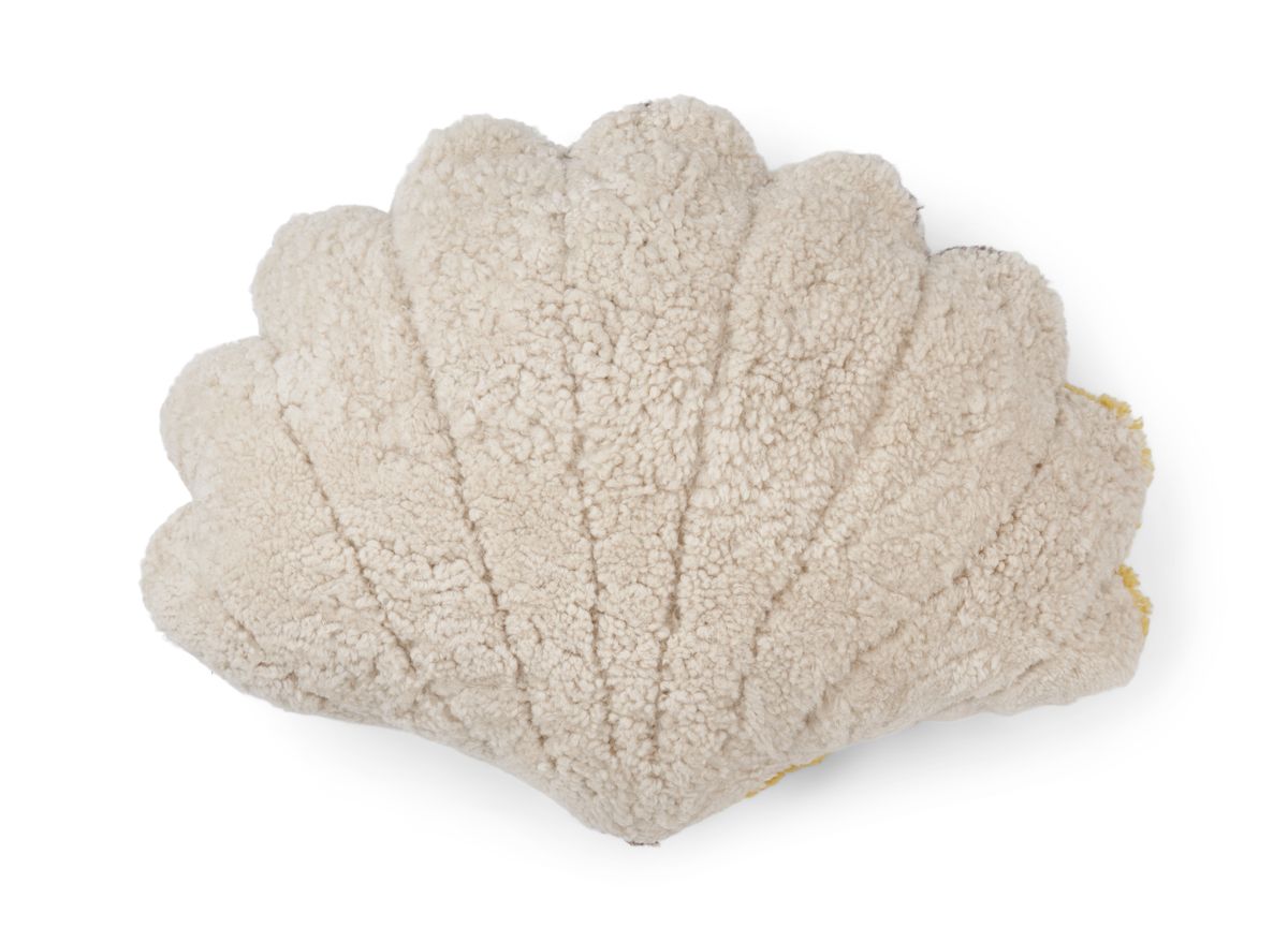 Muschelkissen | Kurzhaar | Neuseeland Gelb/Taupe/Leinen