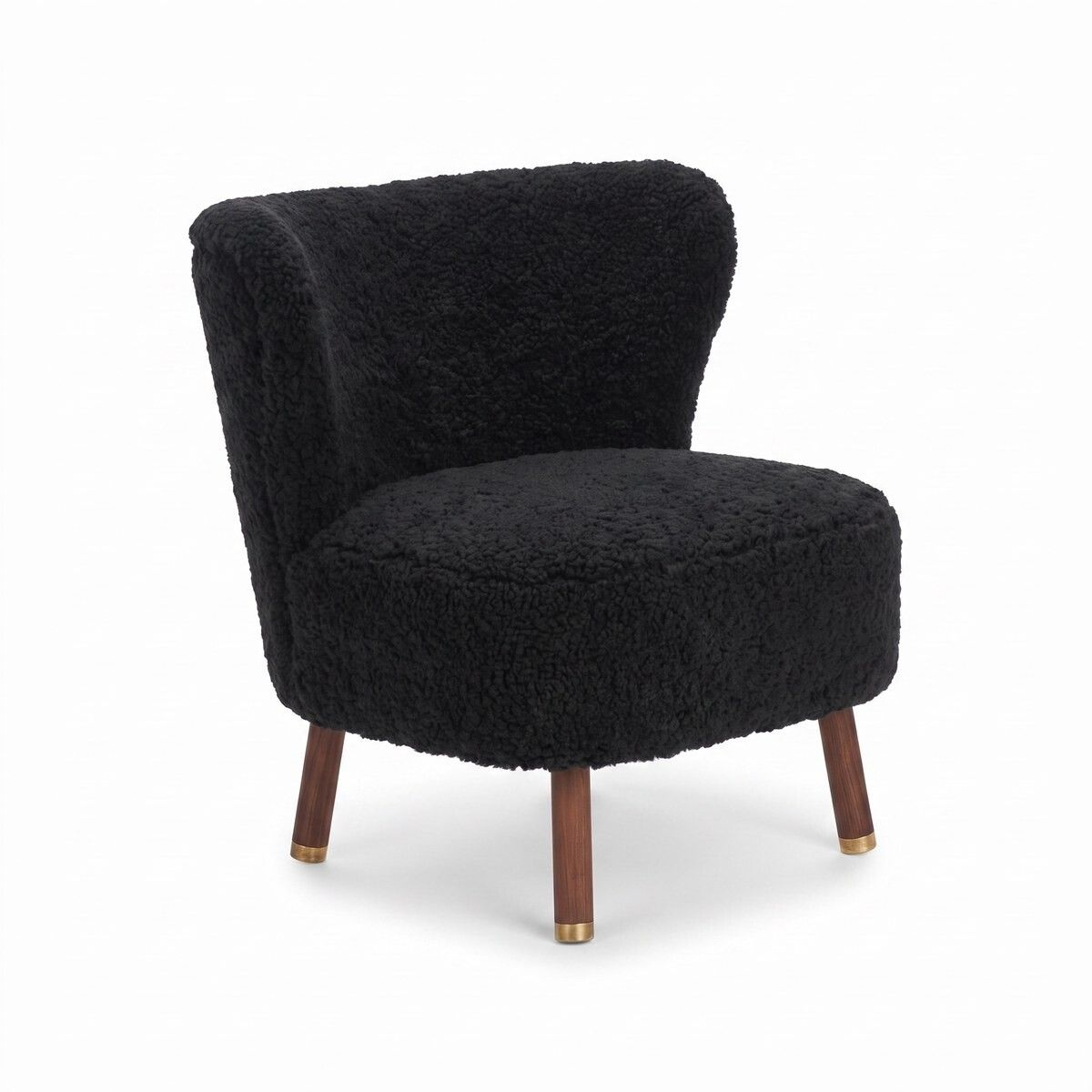 Emil Loungesessel | Kurzhaar | Design Möbel Schwarz