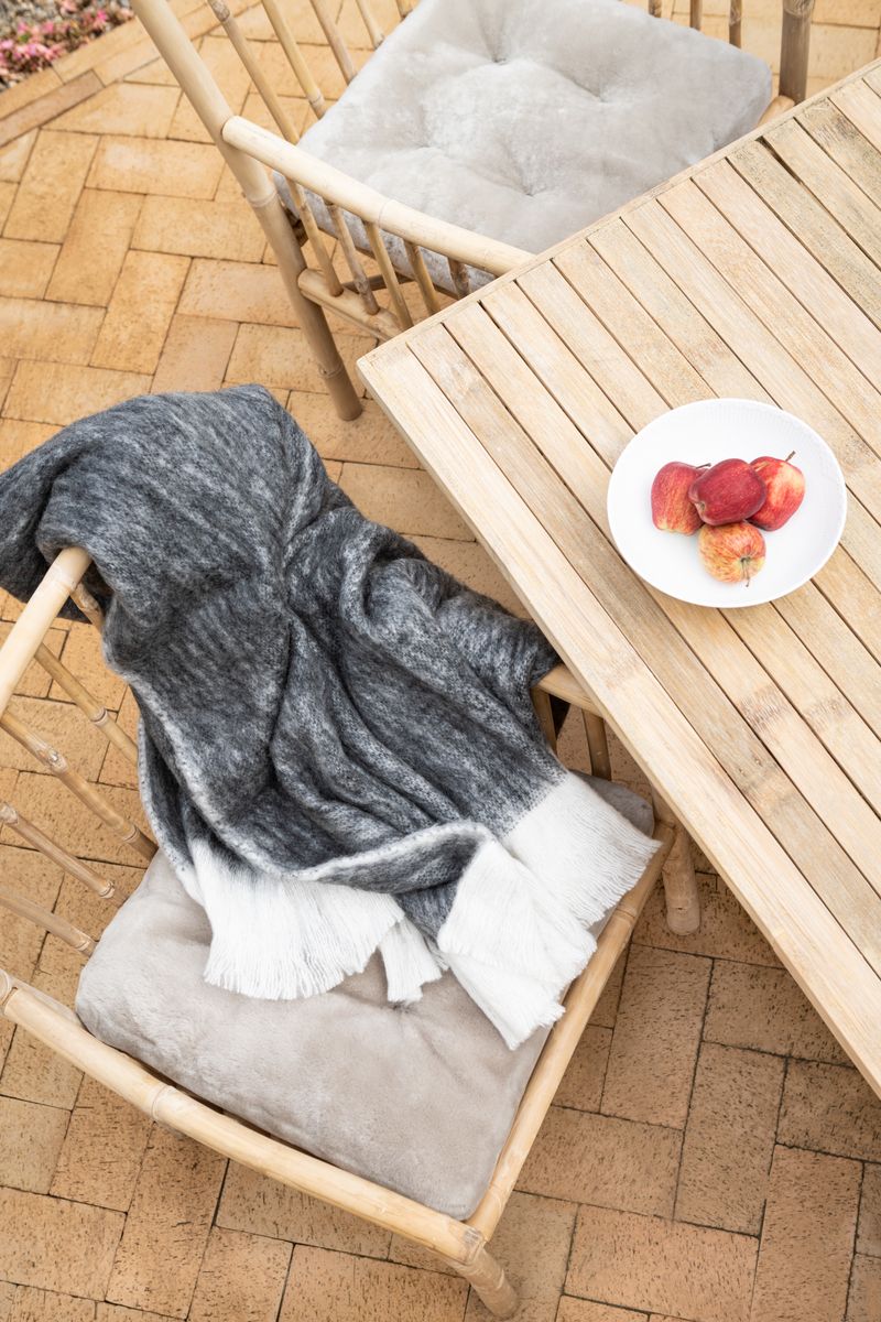 Lammfellkissen | Neuseeland | Mokassin | 45x45 cm Kastanie