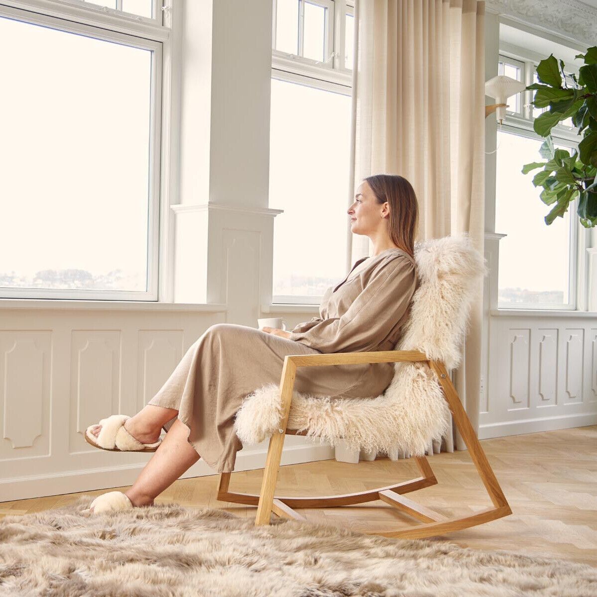 Schaukelstuhl | Tibet Eiche natürliches Öl