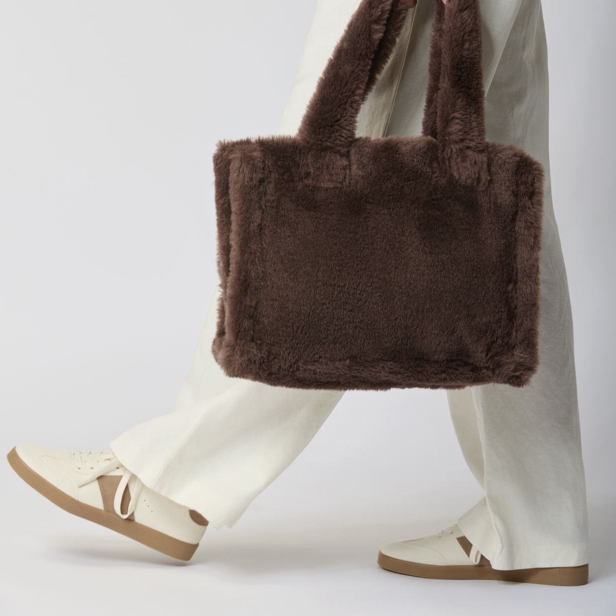 Mini Glory Shopper | Lammwolle Beige