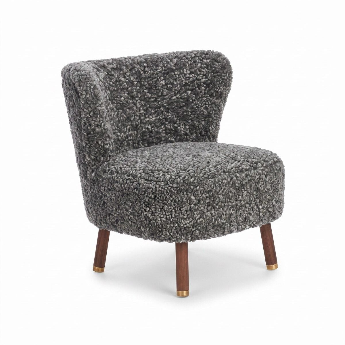 Emil Loungesessel | Kurzhaar | Design Möbel Grafit