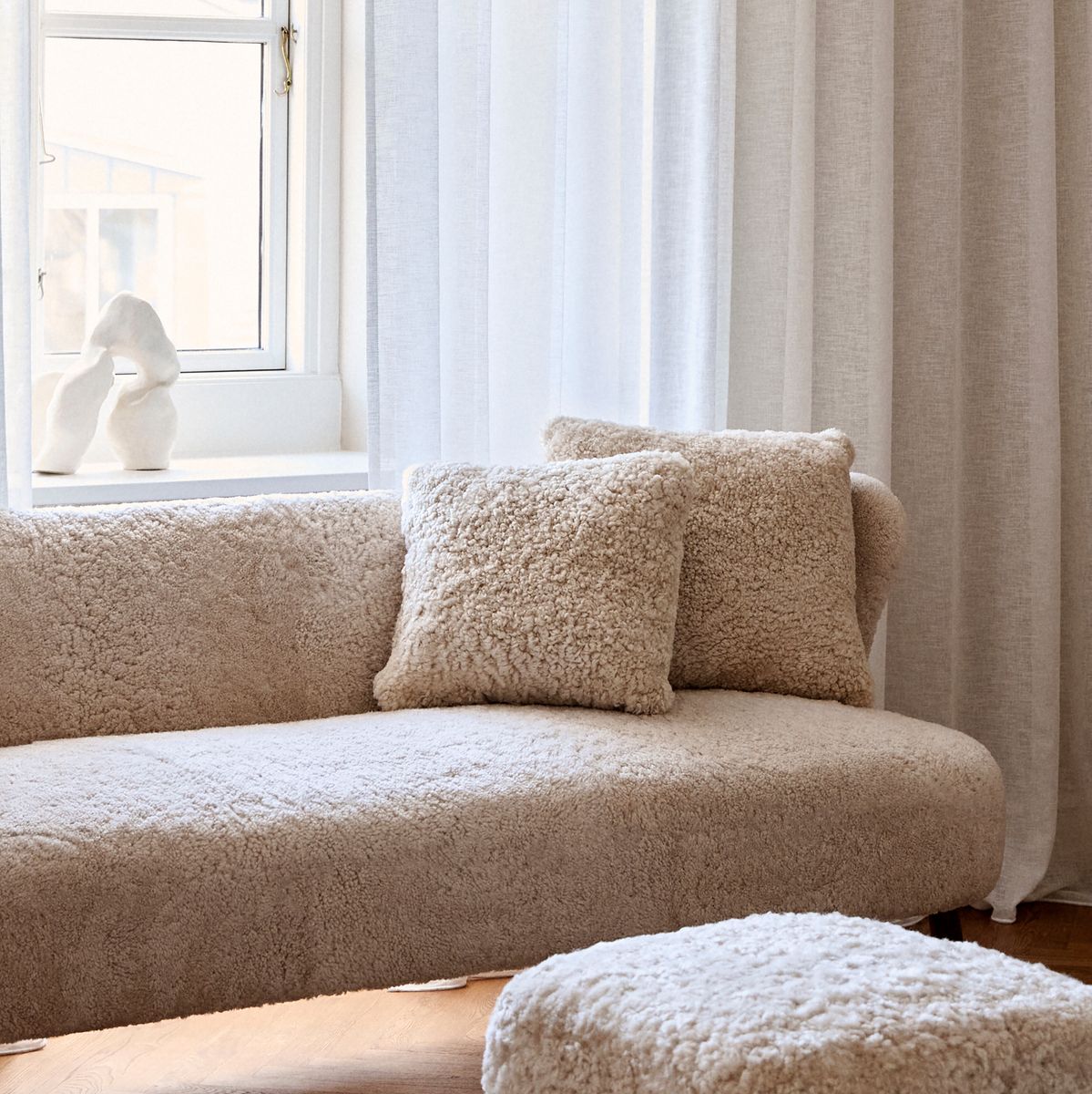 Lammfellkissen | Kurzhaar | Neuseeland | Doppelseitig | 40x40 cm Grafit