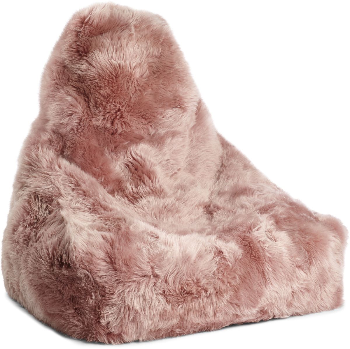 Lammfell Sitzsackstuhl | Langhaar | Neuseeland Rosa