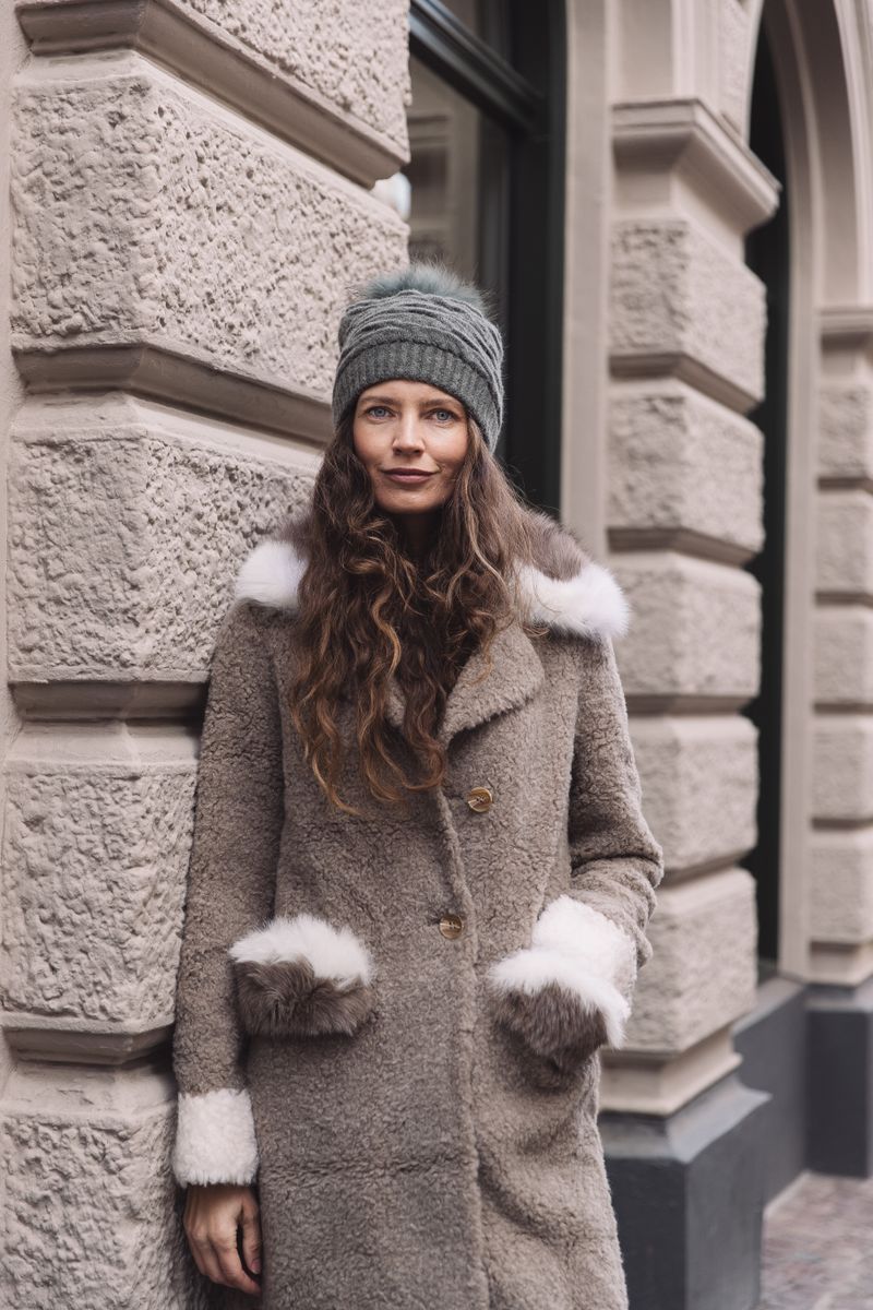 Zoey Mantel | Lammfell, Fuchs