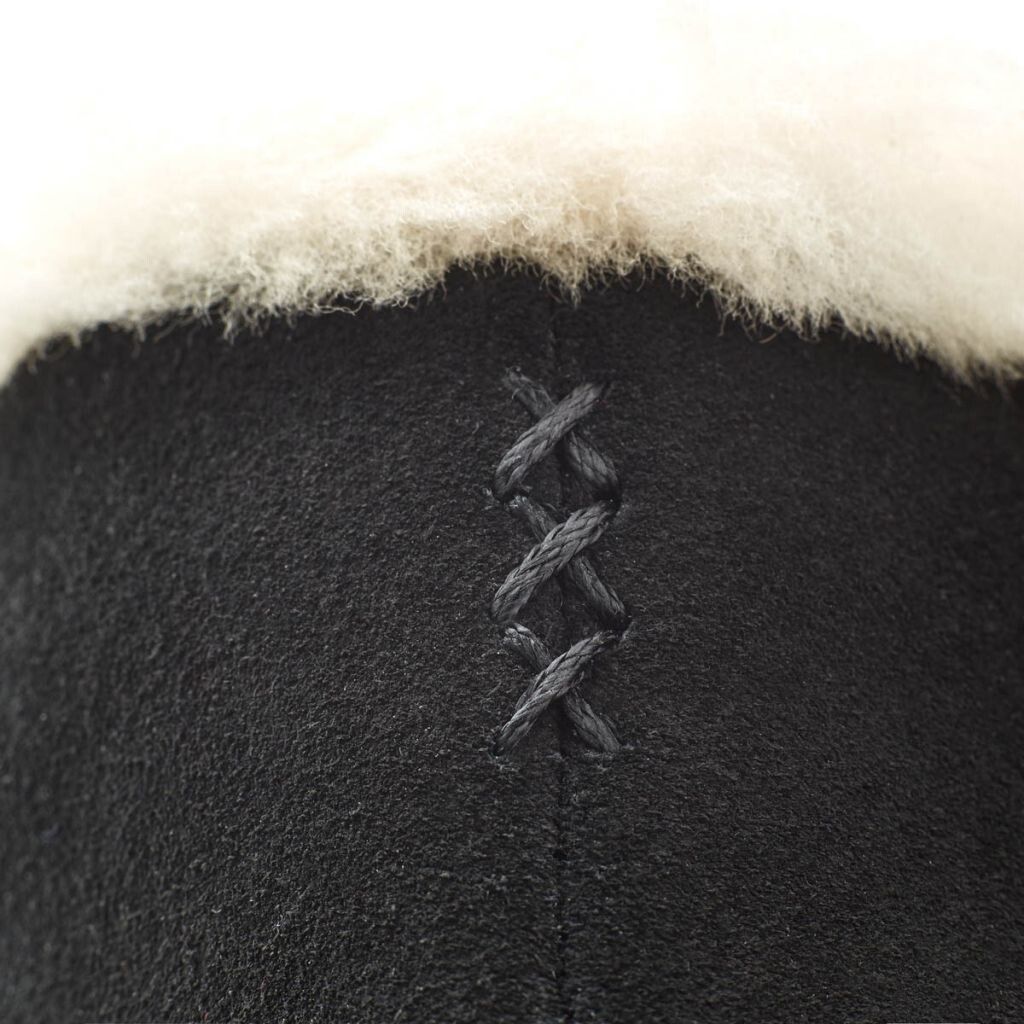 Cozy Slipper | Lammwolle, Wildleder Schwarz