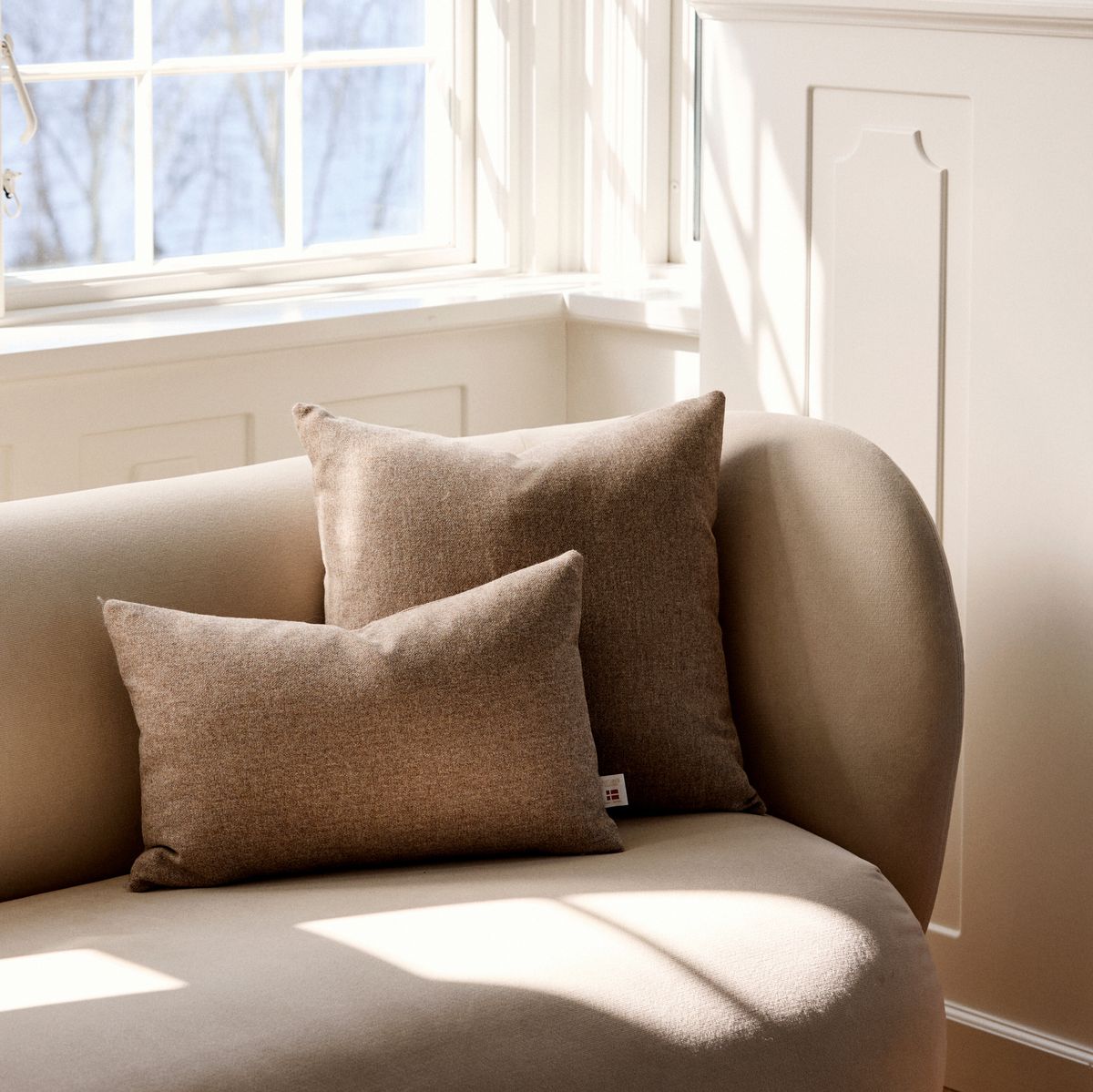 Wollkissen | 100% Wolle | 52x52 cm | 34x52 cm Beige