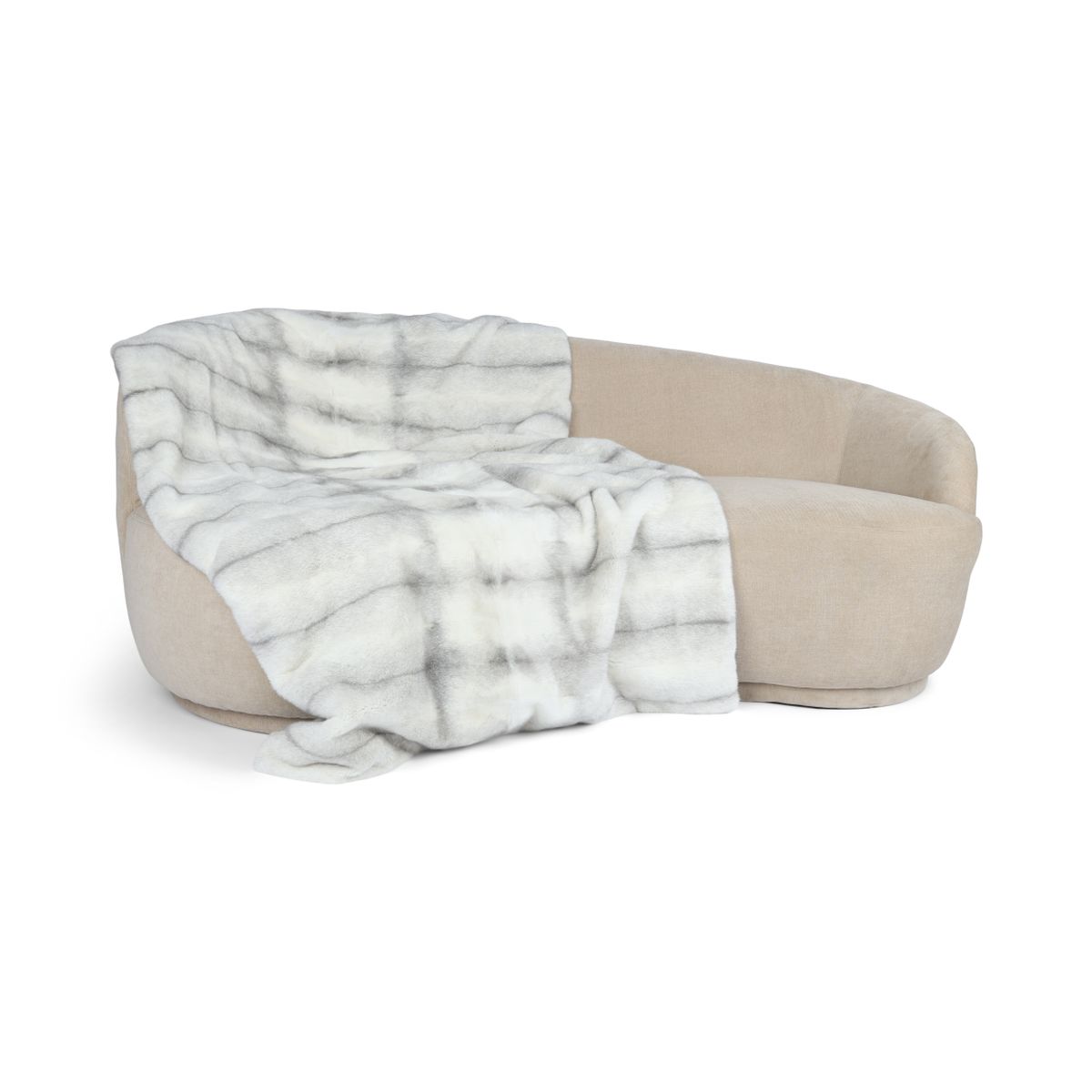 Nerzdecke | Kaschmirrückseite | Sapphire Cross | 55x220 cm