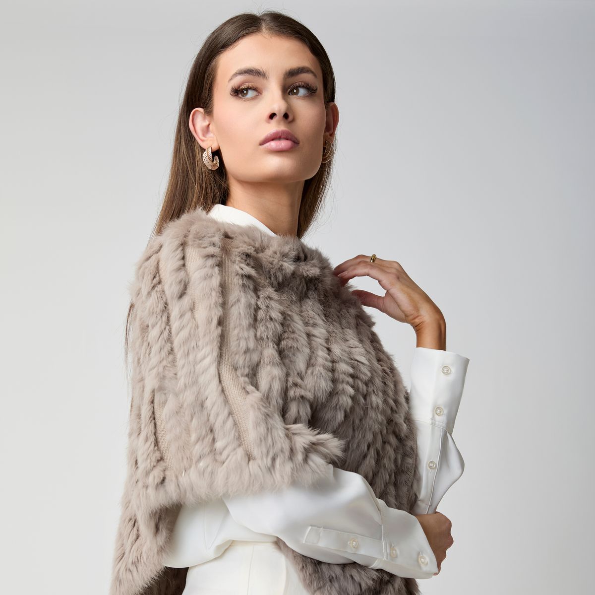 Molly Poncho | Kaninchen Schwarz