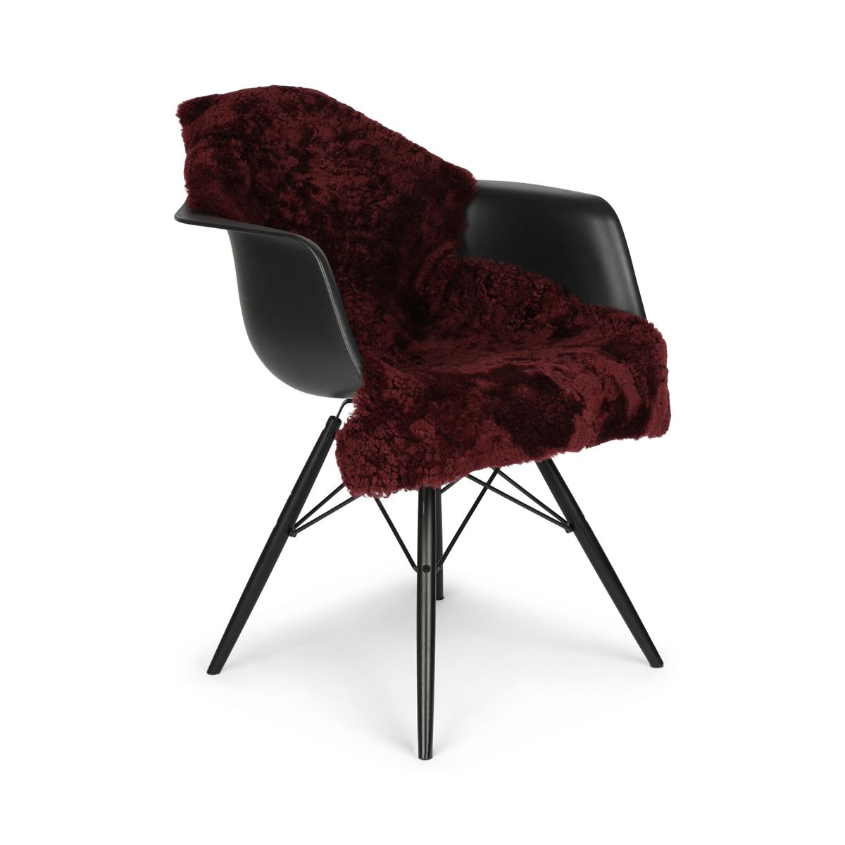 Lammfell | Kurzhaar | Neuseeland | 90x60 cm Bordeaux