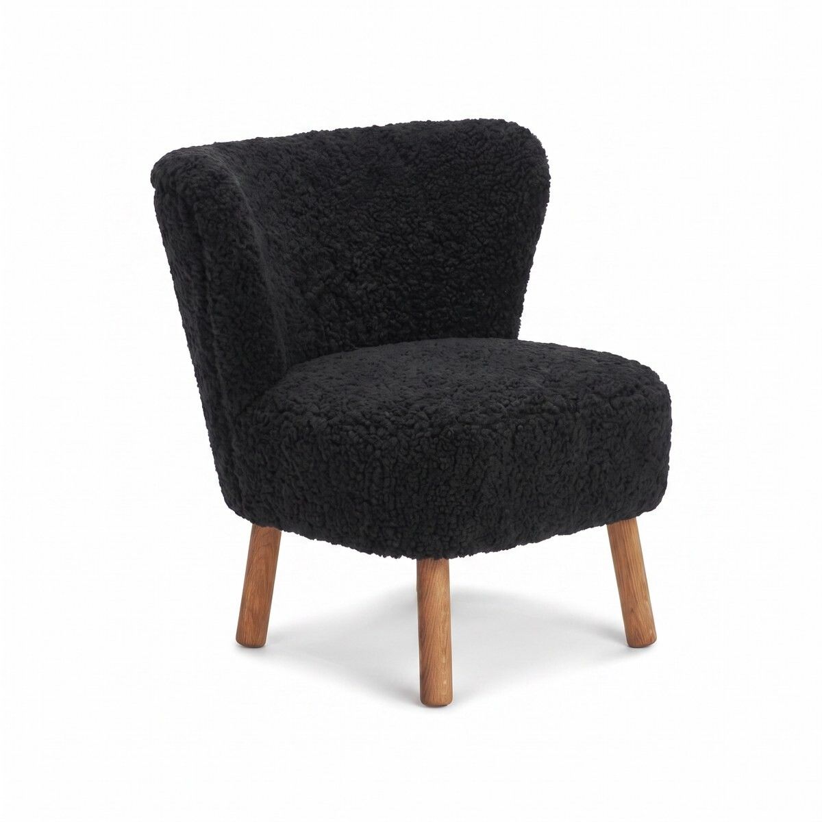 Emily Loungesessel | Kurzhaar | Design Möbel Schwarz