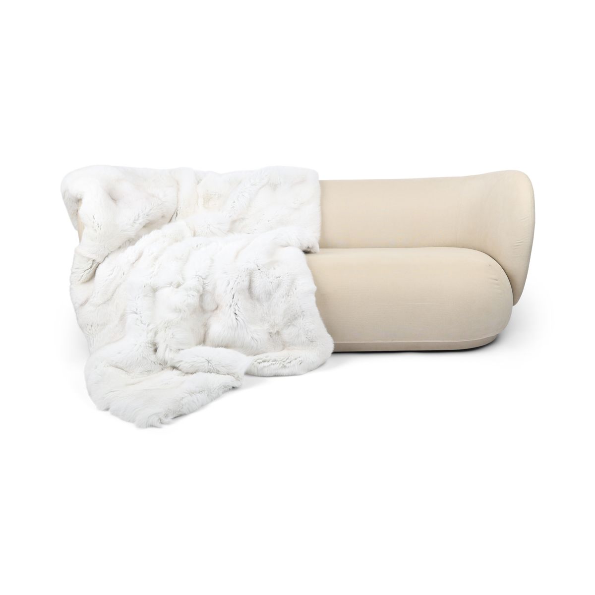 Premium Fuchsdecke | Norwegen | Kaschmirrückseite | Weiß | 140x200 cm