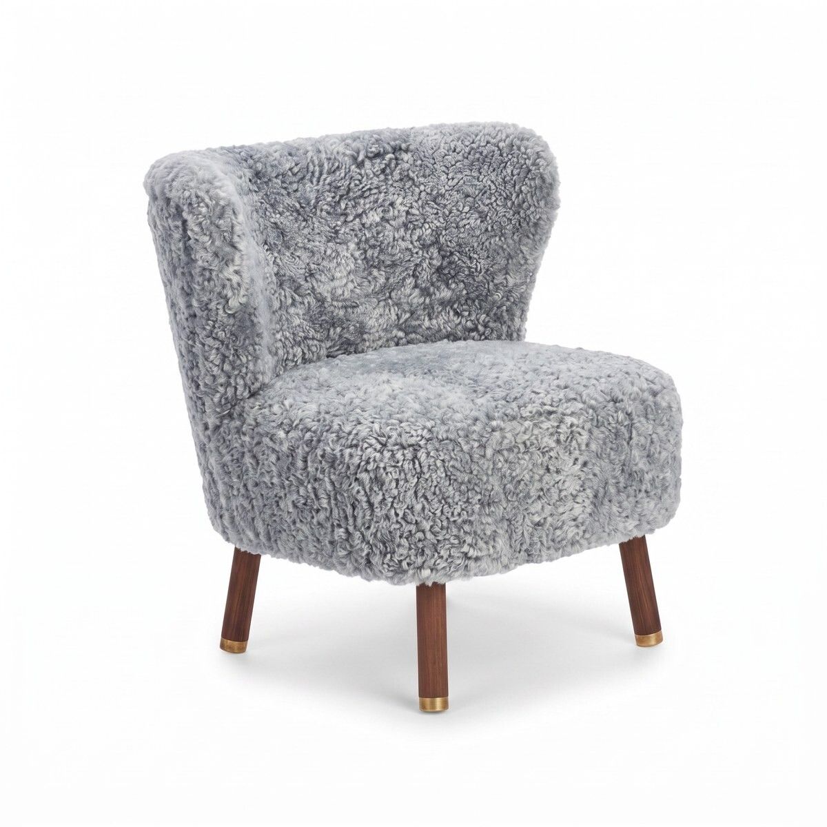 Emil Loungesessel | Kurzhaar | Design Möbel Hellgrau