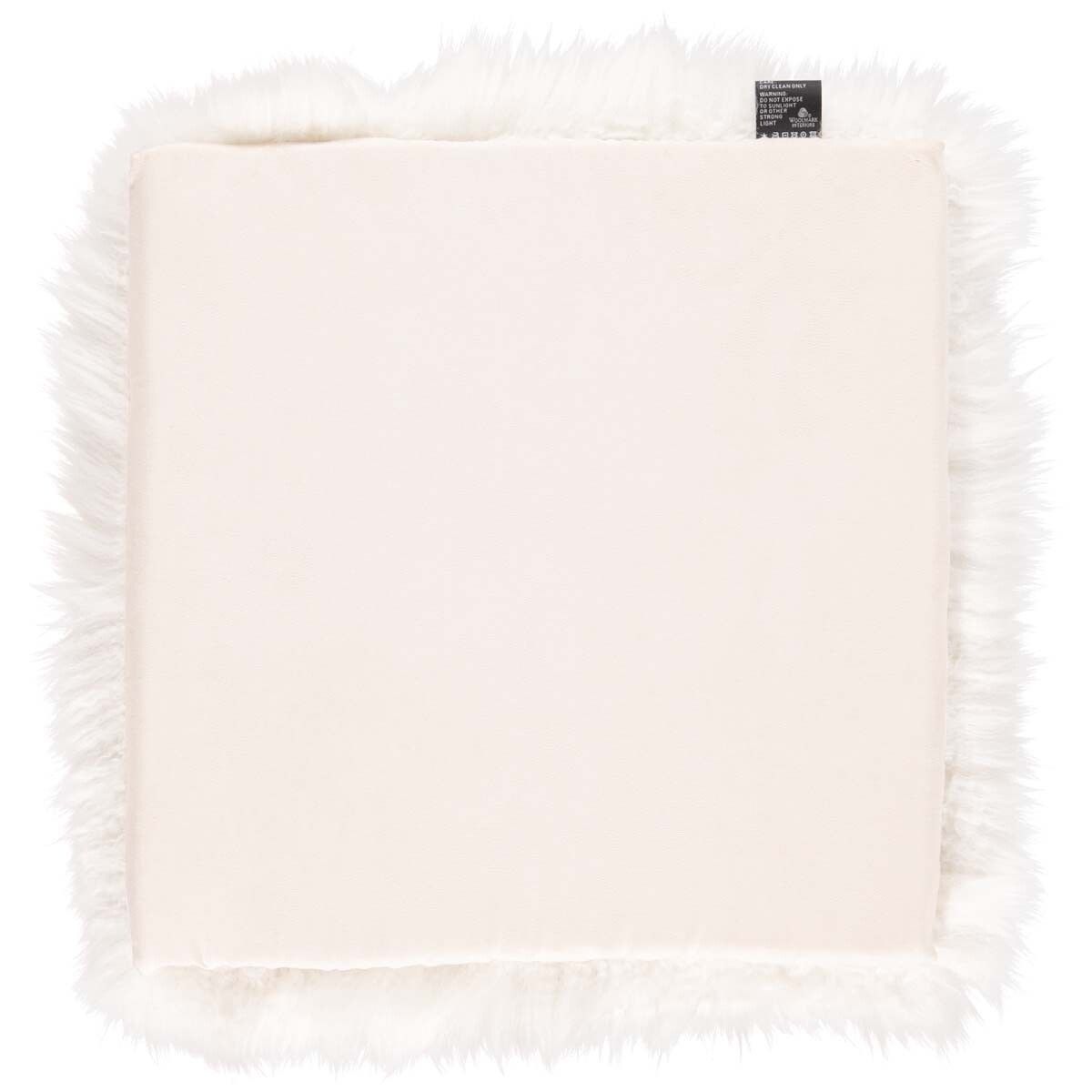 Lammfell Stuhlauflage | Langhaar | Neuseeland | 37x37 cm Weiß